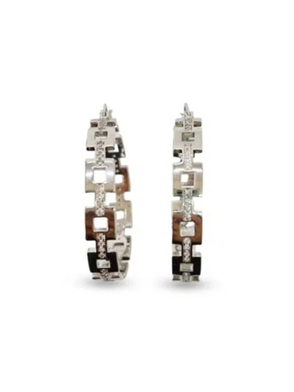 Saviene chain link hoop earrings
